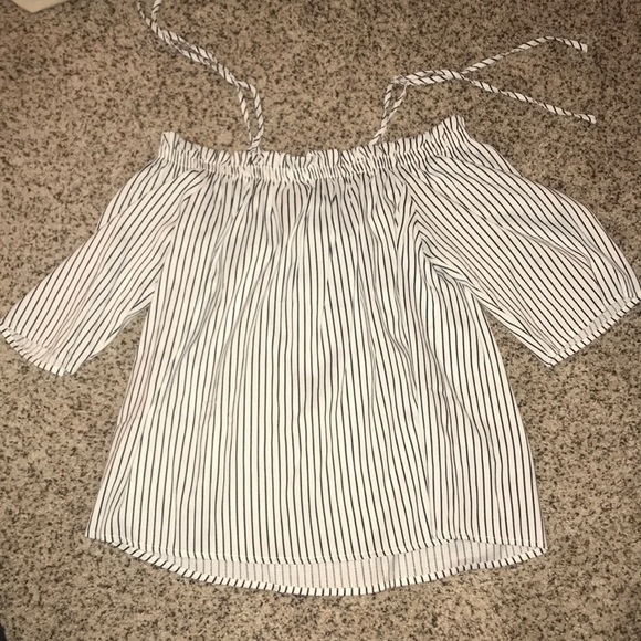 Francesca’s striped off the shoulder top - Picture 1 of 2